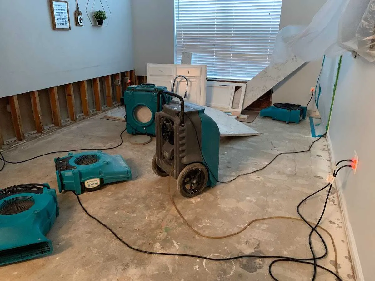 Dehumidifier in flood-cut room for Water Extraction & Removal in Ulysses